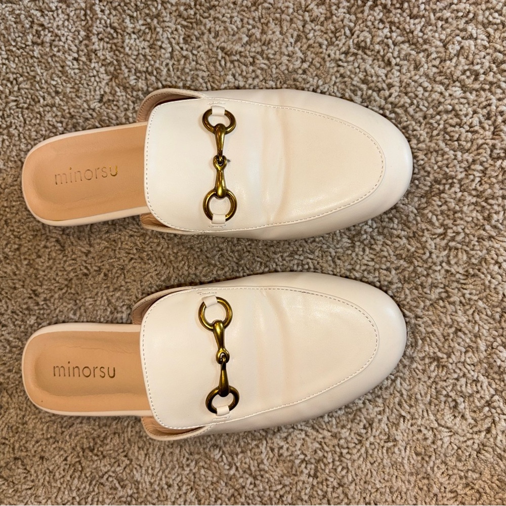 Cream Slip-On Loafers